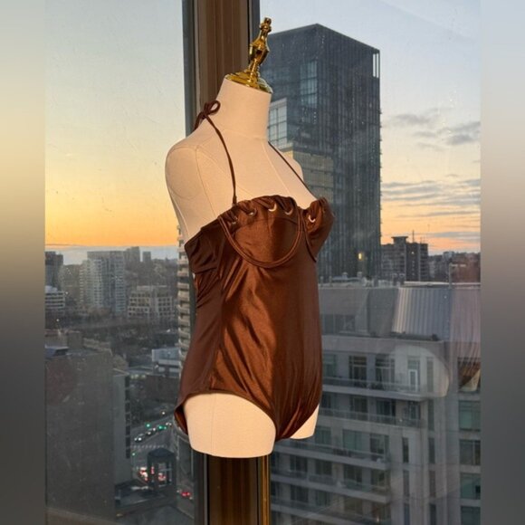 🆕 ZIMMERMANN 🧿 NWOT Devi Balconette Eyelet 1PC Bathing Suit, Sz 3AB US 8 - 10 - Picture 4 of 16